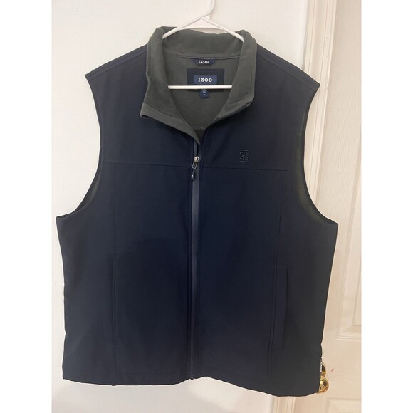 Izod Soft Touch Stretch Zip-up Classic Sweater Fleece Vest Coat XL Big Tall - Picture 1 of 7